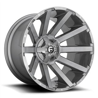 Fuel Off-Road | D714 CONTRA PLATINUM 20x9.0 ET2 - BRUSHED GUN METAL TINTED CLEAR