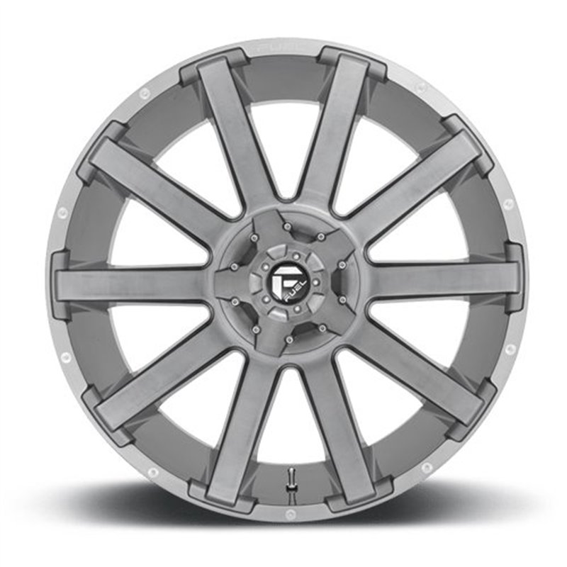 Fuel Off-Road | D714 CONTRA PLATINUM 20x9.0 ET2 - BRUSHED GUN METAL TINTED CLEAR