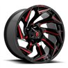 Fuel Off-Road | D755 REACTION 20x9.0 ET1 - GLOSS BLACK MILLED W/ RED TINT