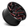 Fuel Off-Road | D755 REACTION 24x12.0 ET-44 - GLOSS BLACK MILLED W/ RED TINT