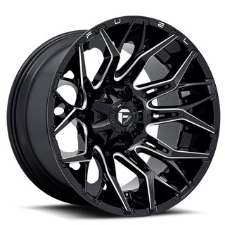 Fuel Off-Road | D769 TWITCH 22x10.0 ET-18 - GLOSSY BLACK MILLED
