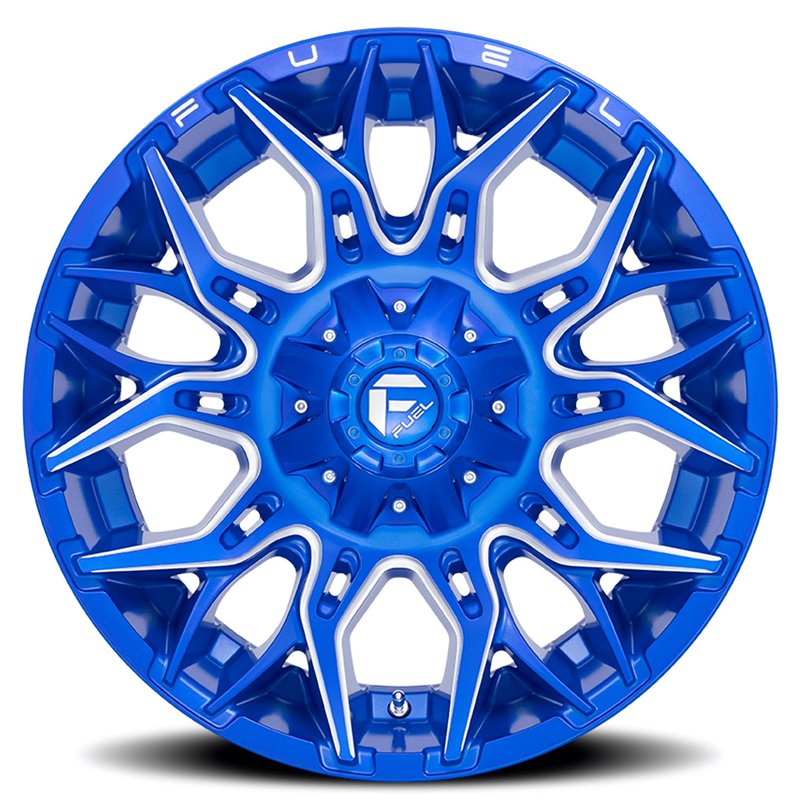 Fuel Off-Road | D770 TWITCH 20x9.0 ET1 - ANODIZED BLUE MILLED