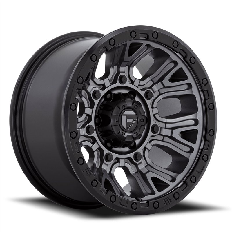 Fuel Off-Road | D825 TRACTION 20x10.0 ET-18 - MATTE GUNMETAL W/ BLACK RING
