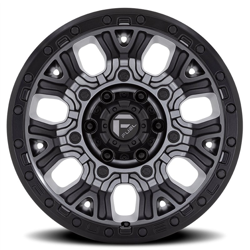 Fuel Off-Road | D825 TRACTION 20x9.0 ET1 - MATTE GUNMETAL W/ BLACK RING