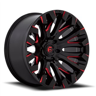 Fuel Off-Road | D829 QUAKE 20x10.0 ET-18 - GLOSS BLACK MILLED RED TINT