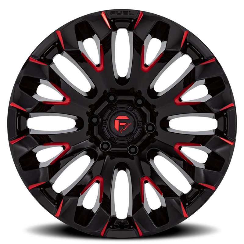 Fuel Off-Road | D829 QUAKE 20x10.0 ET-18 - GLOSS BLACK MILLED RED TINT