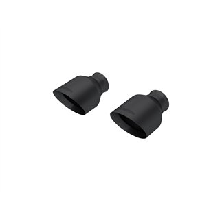 MBRP | Exhaust 5in. OD, SEC 70 inlet, 7.7in. in length, Dual Wall, Angle Cut, BLK Tip Pairs. - Charger / Durango 2015-2025