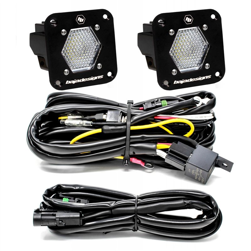 Baja Designs | - 387809 - S1 Black Flush Mount LED Light Pod Reverse Kit
