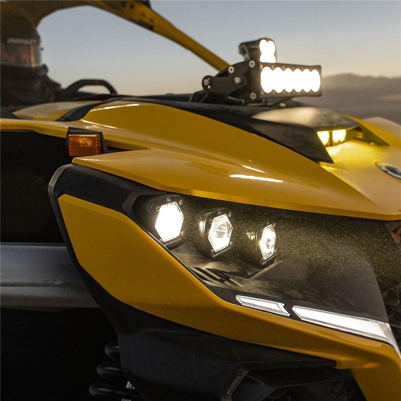 Baja Designs | Can-Am Maverick R Triple S1 Headlight Kit - Light Pattern: Multi-Pattern Color: Clear