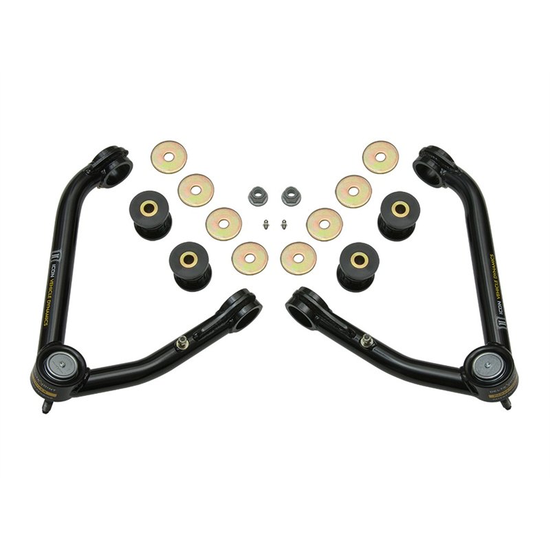 ICON Alloys | 2014-18 GM 1500, Tubular Upper Control Arm Kit w/Delta Joint, Large Taper - Chevrolet / GMC 2014-2020