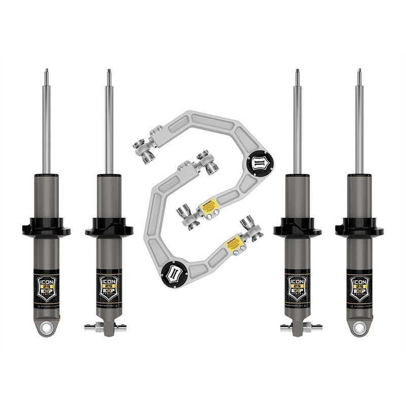 ICON Alloys | 21-23 Bronco HOSS 1.0 Pkg, 1.375-3in Lift, Stage 2 Suspension System, Billet - Bronco 2.3T / 2.7T 2021-2023