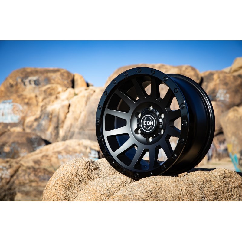 ICON Alloys | Compression 18X9.0 ET25 - Double Black