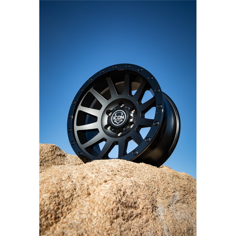 ICON Alloys | Compression 18X9.0 ET25 - Double Black