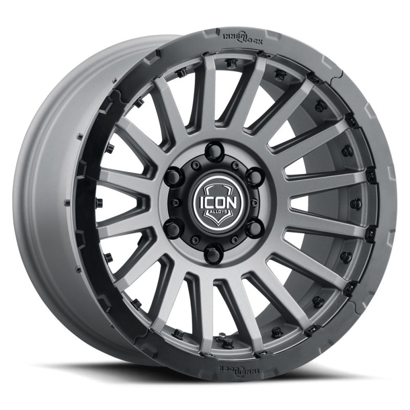 ICON Alloys | Recon Pro, Charcoal, 17 x 8.5 / 6 x 5.5, 0mm Offset, 4.75in BS