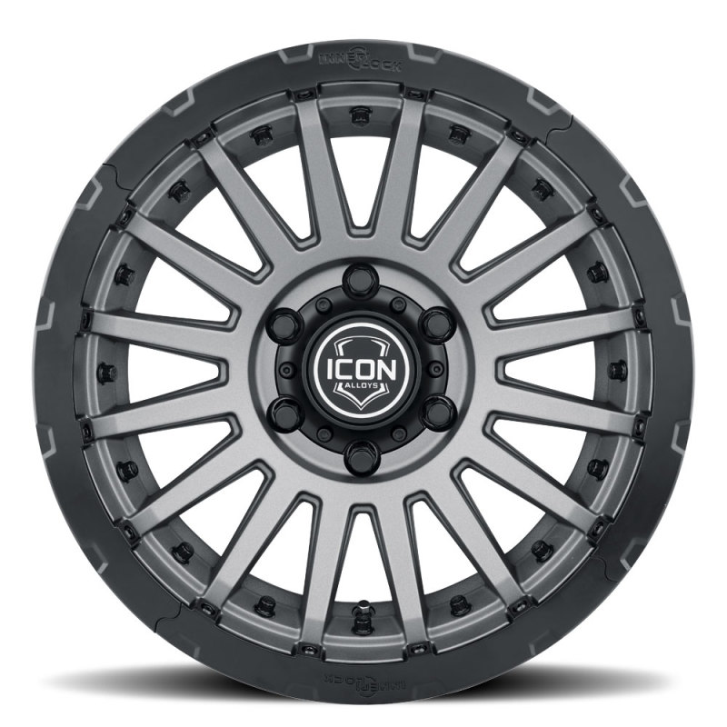 ICON Alloys | Recon Pro, Charcoal, 17 x 8.5 / 6 x 5.5, 0mm Offset, 4.75in BS
