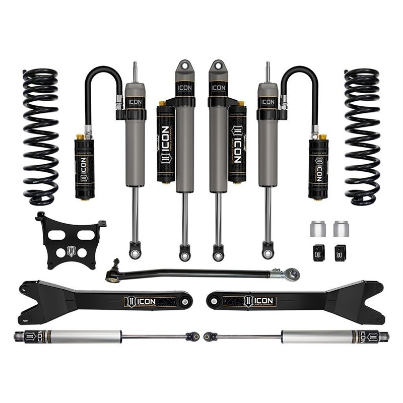 ICON Impact | 2023 Ford F-250/F-350 Super Duty 4WD Diesel, 2.5in Lift, Stage 5 Suspension System w/ Radius Arms