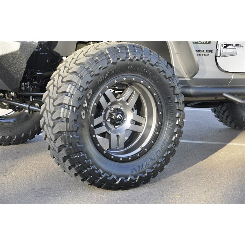 Fuel Off-Road | D558 ANZA 20x9.0 ET19 - MATTE GUN METAL BLACK BEAD RING