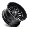 Fuel Off-Road | D596 SLEDGE 20x9.0 ET20 - MATTE BLACK GLOSS BLACK LIP