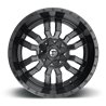 Fuel Off-Road | D596 SLEDGE 20x9.0 ET20 - MATTE BLACK GLOSS BLACK LIP