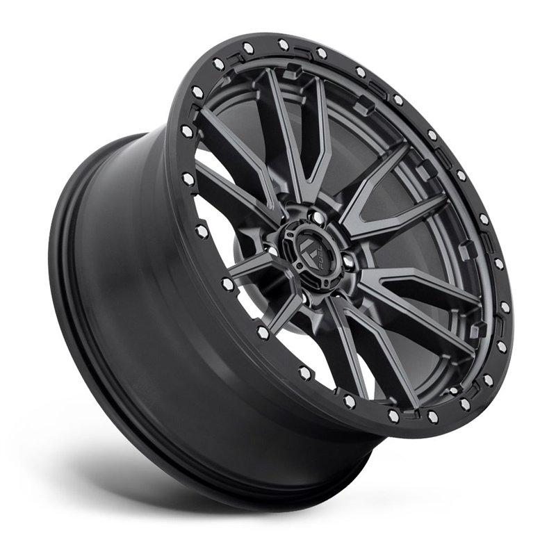 Fuel Off-Road | D680 REBEL 22x10.0 ET-13 - MATTE GUN METAL BLACK BEAD RING