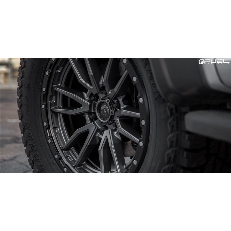 Fuel Off-Road | D680 REBEL 22x10.0 ET-13 - MATTE GUN METAL BLACK BEAD RING