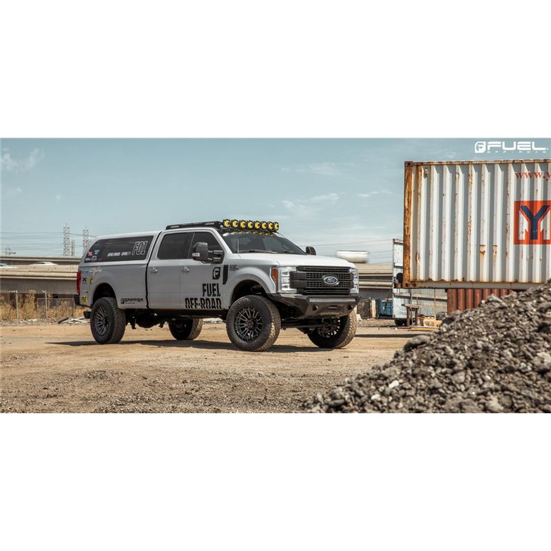 Fuel Off-Road | D680 REBEL 22x10.0 ET-13 - MATTE GUN METAL BLACK BEAD RING