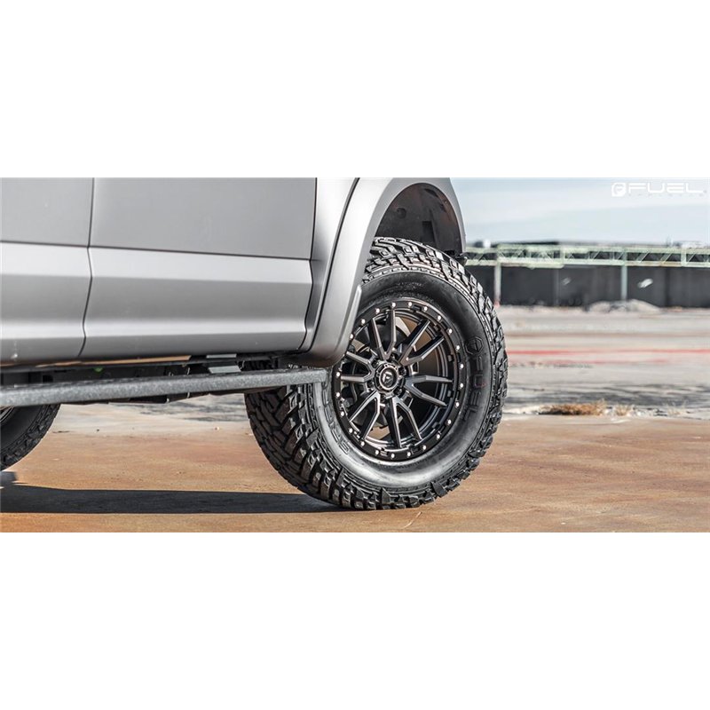 Fuel Off-Road | D680 REBEL 22x10.0 ET-13 - MATTE GUN METAL BLACK BEAD RING