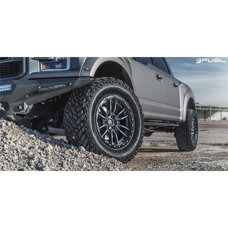 Fuel Off-Road | D680 REBEL 22x10.0 ET-13 - MATTE GUN METAL BLACK BEAD RING