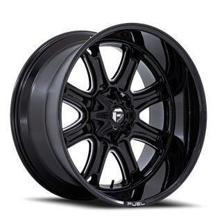 Fuel Off-Road | DARKSTAR 20x9.0 ET1 - GLOSS BLACK MILLED