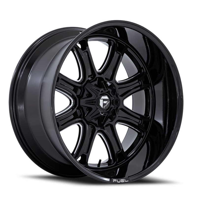 Fuel Off-Road | DARKSTAR 20x9.0 ET1 - GLOSS BLACK MILLED