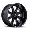Fuel Off-Road | DARKSTAR 20x9.0 ET1 - GLOSS BLACK MILLED