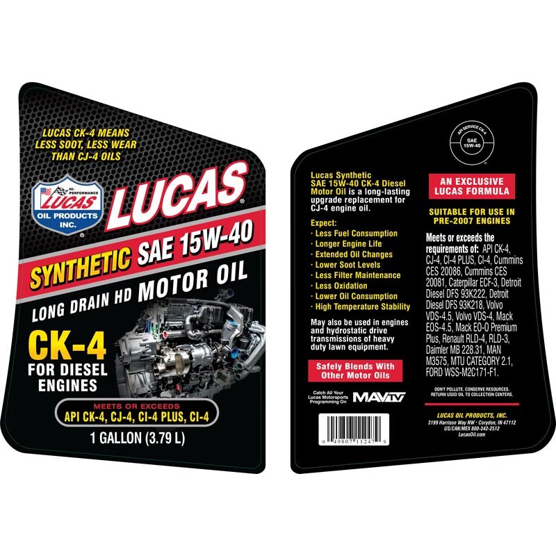 Lucas Oil | CK-4 DIESEL Engine Oil - 15W40