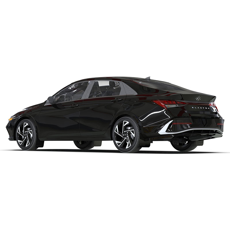 RallyArmor | Black UR Mud Flap Metallic Black Logo - Elantra 2024-2025