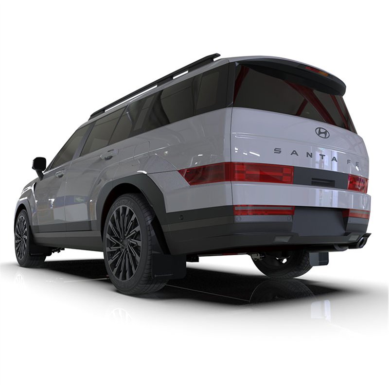 RallyArmor | Black UR Mud Flap Dark Grey Logo - Santa Fe / XRT 2024-2025