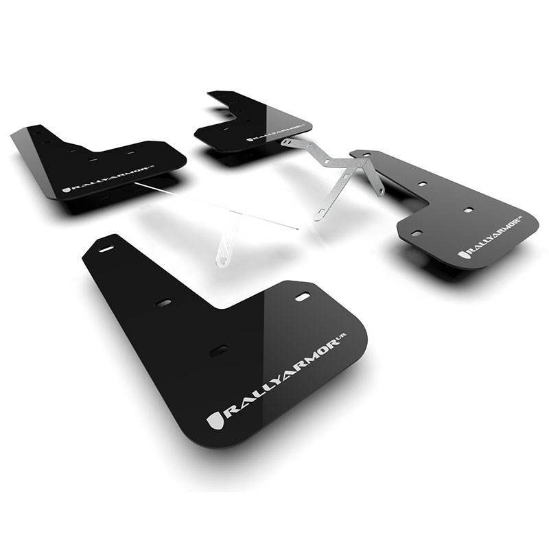RallyArmor | Black UR Mud Flap White Logo - Integra Type S 2023-2025