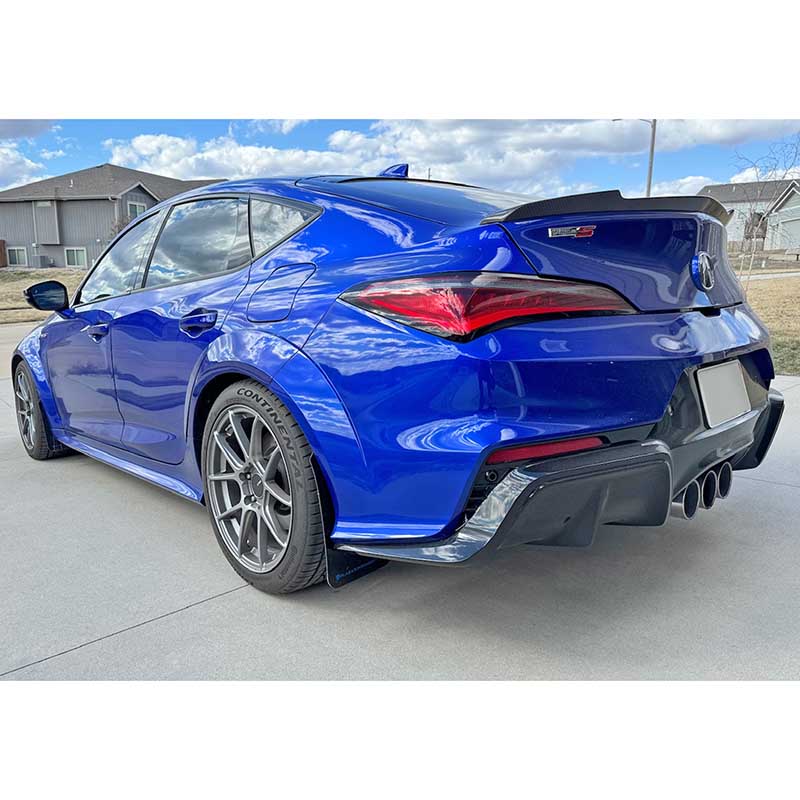 RallyArmor | Black UR Mud Flap White Logo - Integra Type S 2023-2025