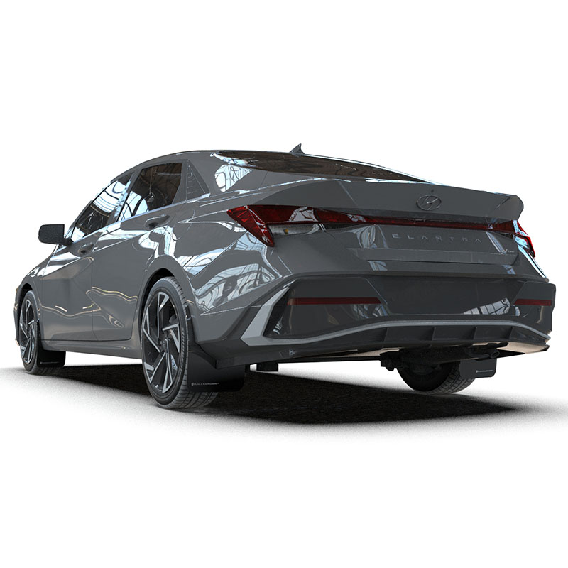 RallyArmor | Black UR Mud Flap Grey Logo - Elantra N / N-Line 2024-2025