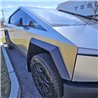 RallyArmor | Black UR Mud Flap Metallic Black Logo - Tesla Cybertruck 2024-2025