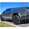 RallyArmor | Black UR Mud Flap Metallic Black Logo - Tesla Cybertruck 2024-2025