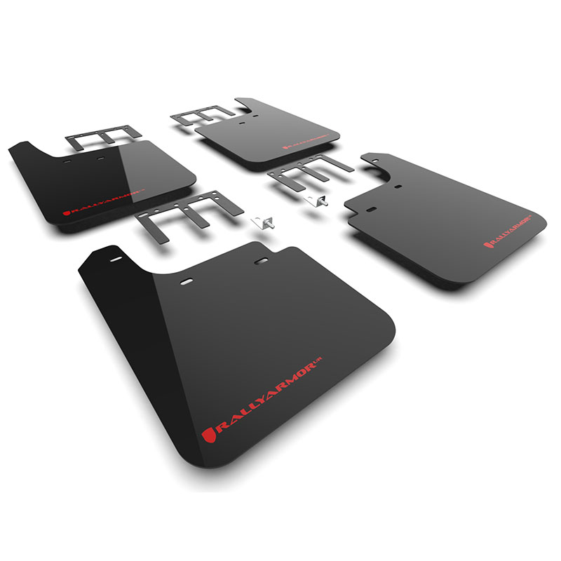 RallyArmor | Black UR Mud Flap Red Logo - Silverado 1500 2019-2025