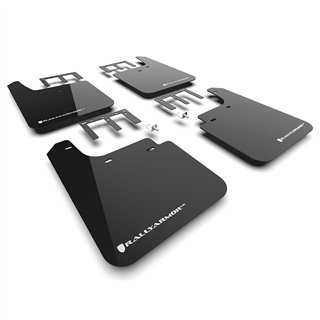 RallyArmor | Black UR Mud Flap White Logo - Silverado 1500 2019-2025