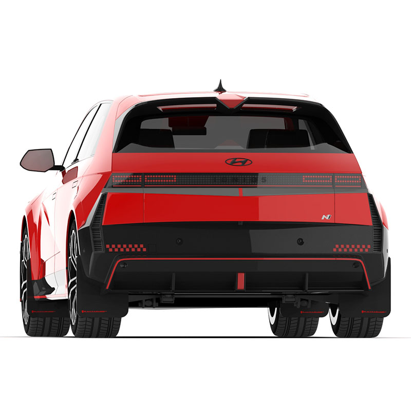 RallyArmor | Black UR Mud Flap Red Logo - Ioniq 5 N 2025