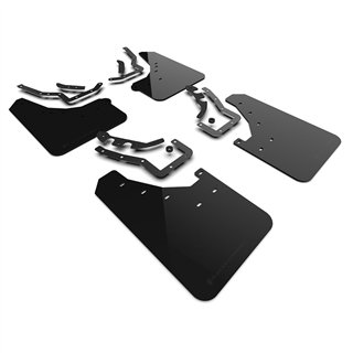 RallyArmor | Black UR Mud Flap Metallic Black Logo - Tacoma 2024-2025