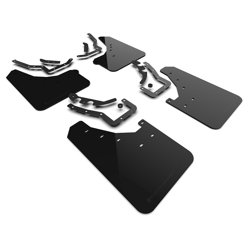 RallyArmor | Black UR Mud Flap Metallic Black Logo - Tacoma 2024-2025