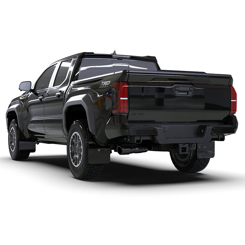 RallyArmor | Black UR Mud Flap Metallic Black Logo - Tacoma 2024-2025