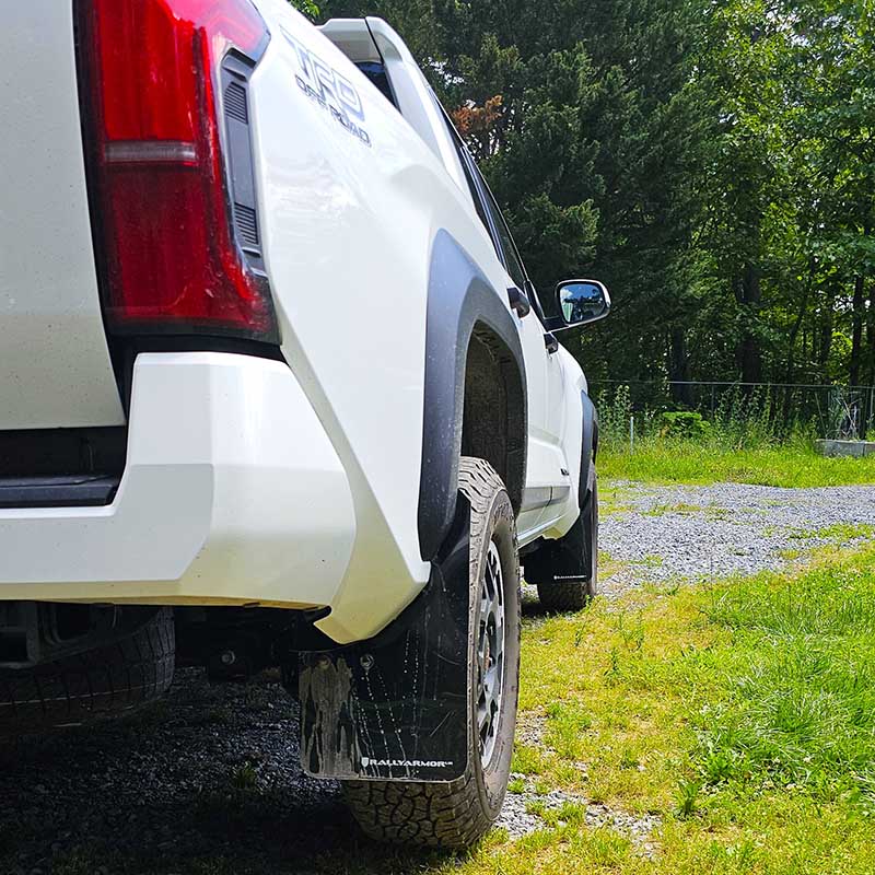 RallyArmor | Black UR Mud Flap Metallic Black Logo - Tacoma 2024-2025