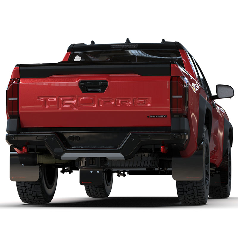 RallyArmor | Black UR Mud Flap Red Logo - Tacoma 2024-2025