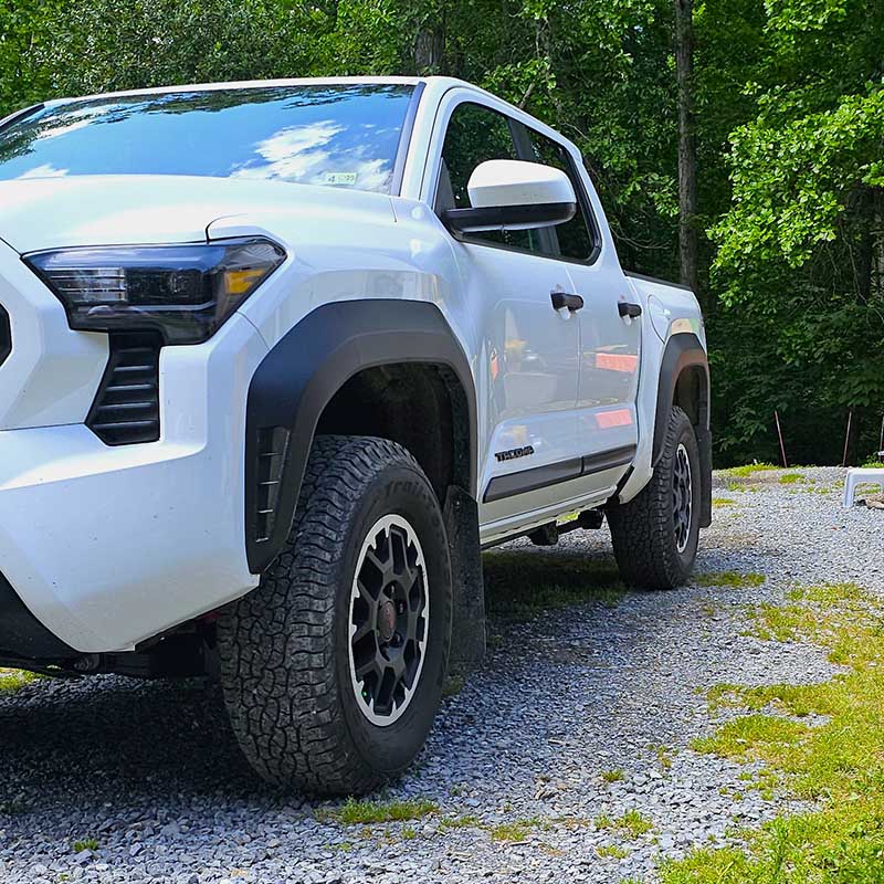 RallyArmor | Black UR Mud Flap Red Logo - Tacoma 2024-2025