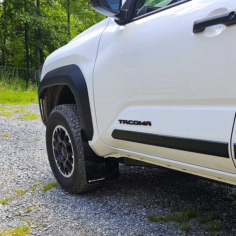 RallyArmor | Black UR Mud Flap Red Logo - Tacoma 2024-2025