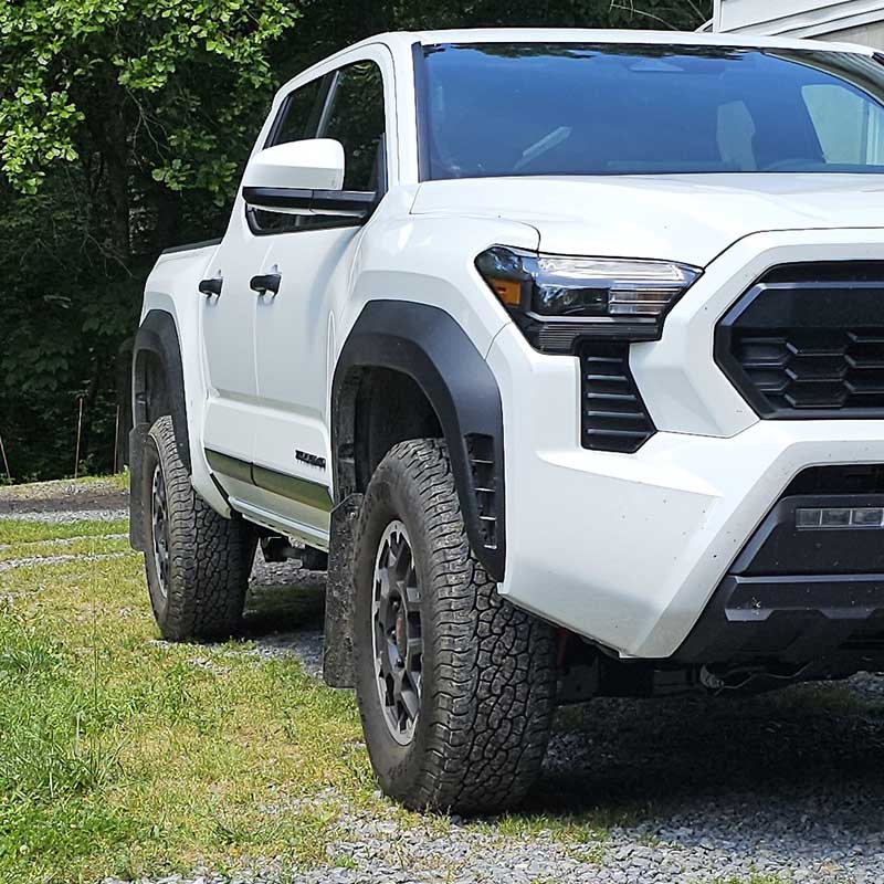 RallyArmor | Black UR Mud Flap White Logo - Tacoma 2024-2025